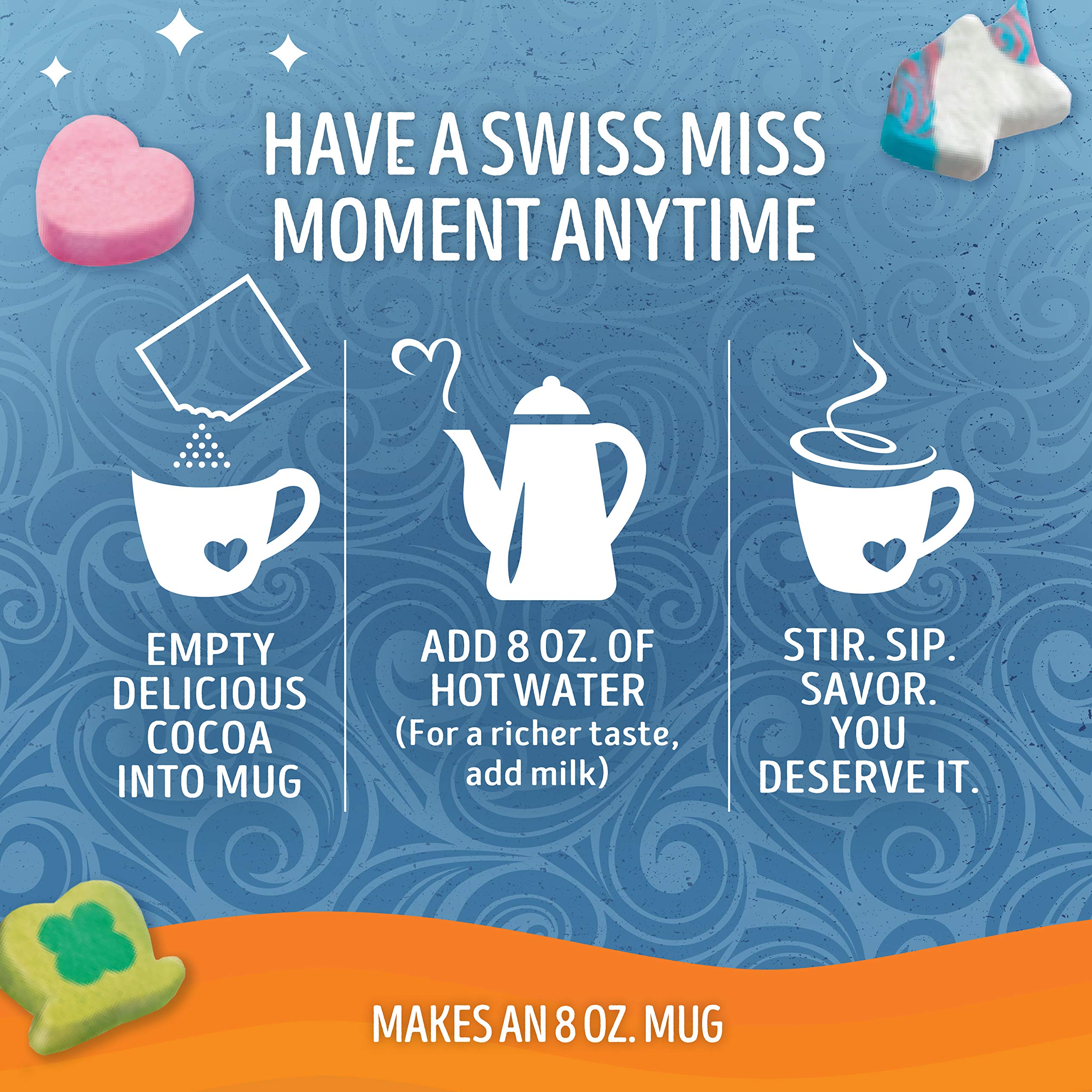 Swiss Miss winter morning scene, warm and nostalgic.