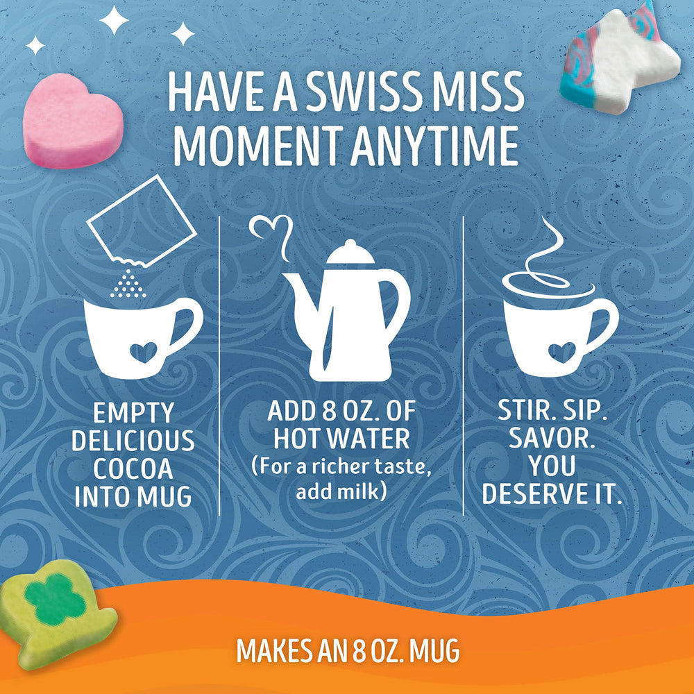 Swiss Miss winter morning scene, warm and nostalgic.