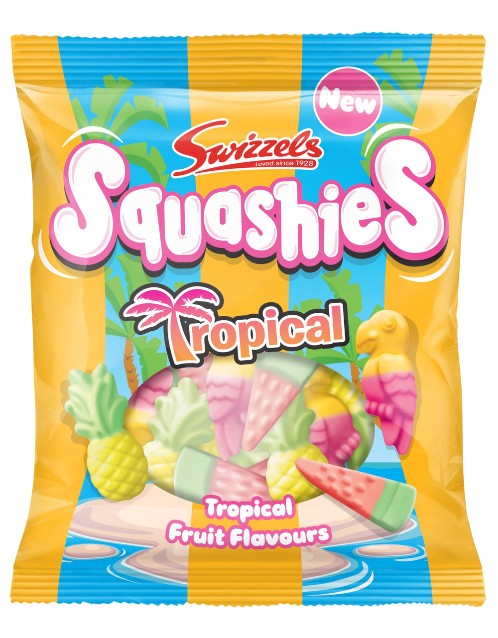 Swizzels Squashies Tropical Drumstick 100g packaging ready for sharing at parties