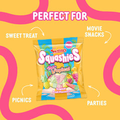 Swizzels Squashies Tropical Drumstick candy close-up highlighting soft chewy texture