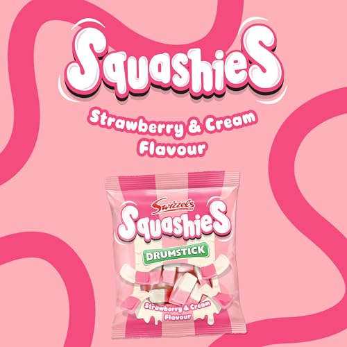 Swizzels Squashies Strawberry & Cream sealed bag for freshness.