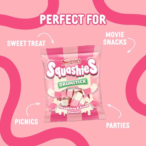 Swizzels Squashies Strawberry & Cream ready for a quick snack.