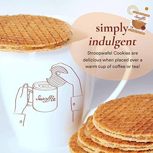 Swoffle on-cup rim pairing, perfect for coffee breaks.