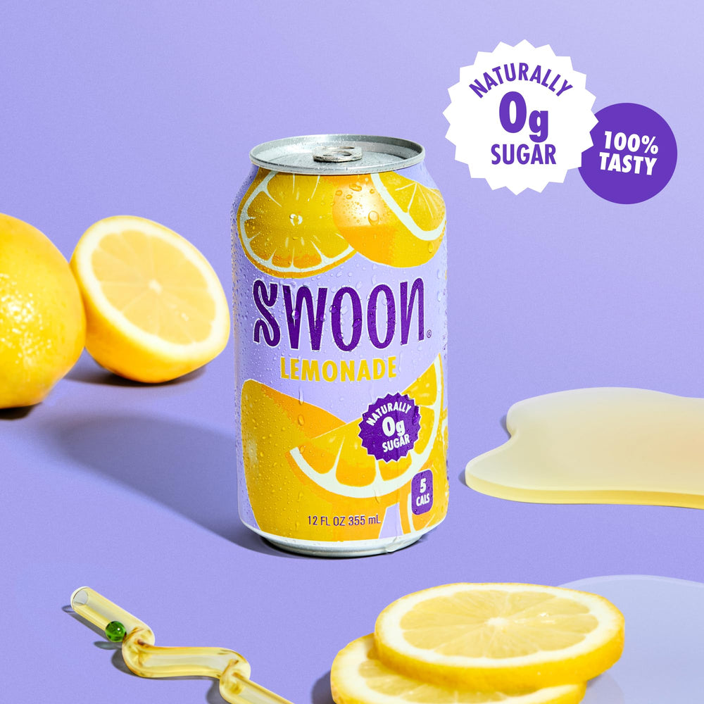Swoon Lemonade being poured into a glass for a refreshing moment.