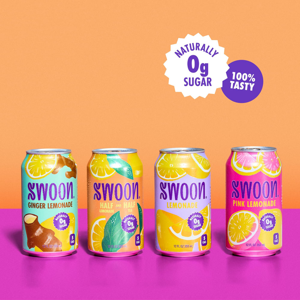 Swoon Lemonade monk fruit sweetness delivers sugar-free flavor without compromise.
