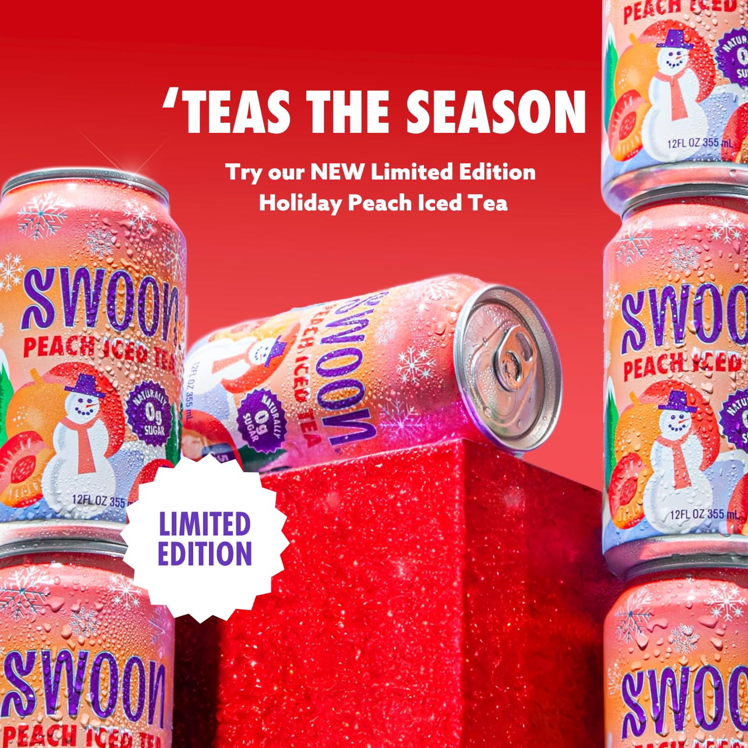 Swoon Peach Tea promo pack ready for on-the-go sipping.
