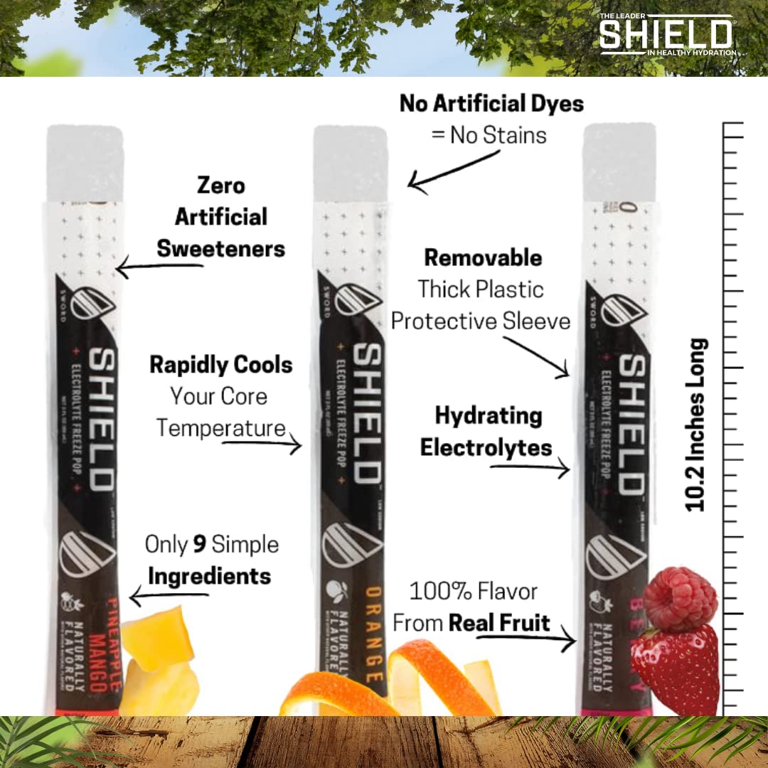 SWORD PERFORMANCE SHIELD ready-to-serve freeze-pop ideal for cooling down after activity.