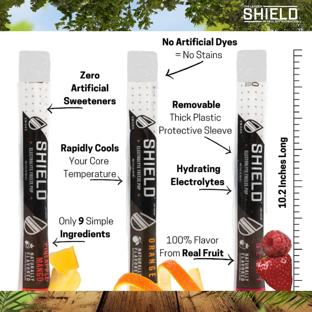 SWORD PERFORMANCE SHIELD ready-to-serve freeze-pop ideal for cooling down after activity.