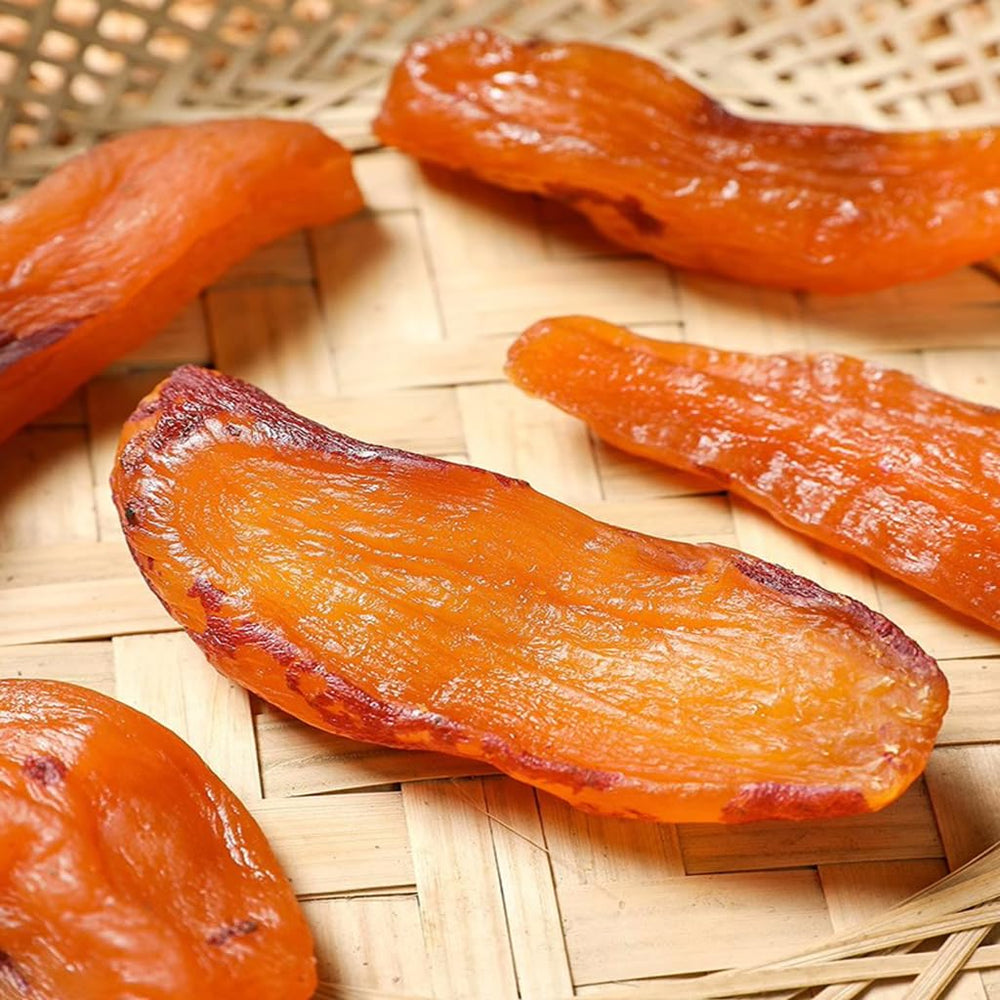 SXET Dried Sweet Potatoes label shows production date and shelf life