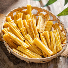 SXETBEAN bean curd sticks become stir-fry ready and absorb sauce flavors.