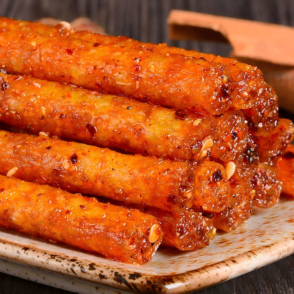 SXETBEAN Latiao spicy strips ready to eat from pack, convenient snack
