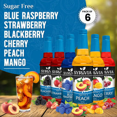 SYRUVIA blackberry coffee syrup bottle with rich, sugar-free depth