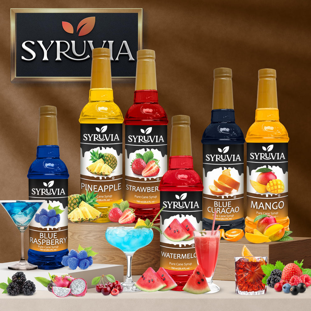SYRUVIA Blueberry Syrup dessert-application sweetens treats.