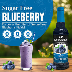 SYRUVIA Blueberry Syrup in coffee adds berry sweetness and aroma