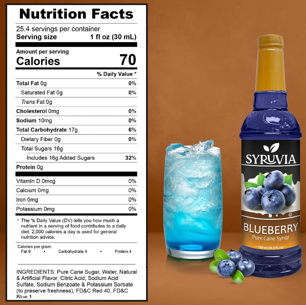 SYRUVIA Blueberry Syrup pour-pump enables quick, precise serving.