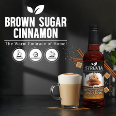 SYRUVIA Brown Sugar Cinnamon Syrup as dessert topping adds warm spice.