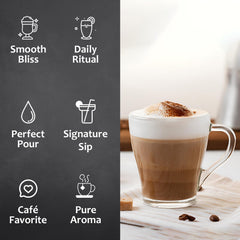 SYRUVIA Syrup drizzle over pancakes delivers comforting cinnamon notes.