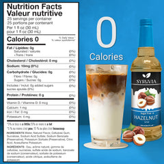 SYRUVIA Coffee Flavor Syrup pour highlights customizable latte flavors.