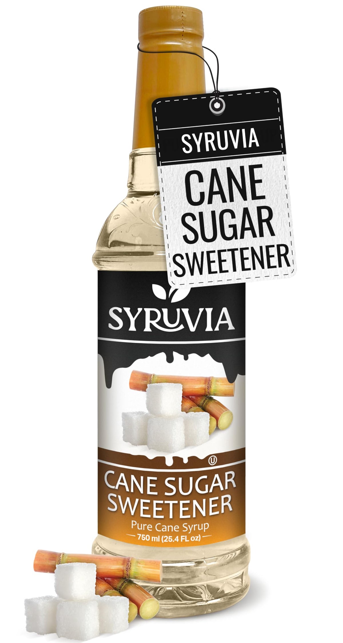 SYRUVIA coffee syrup bottle pour for smooth, natural sweetness in drinks.