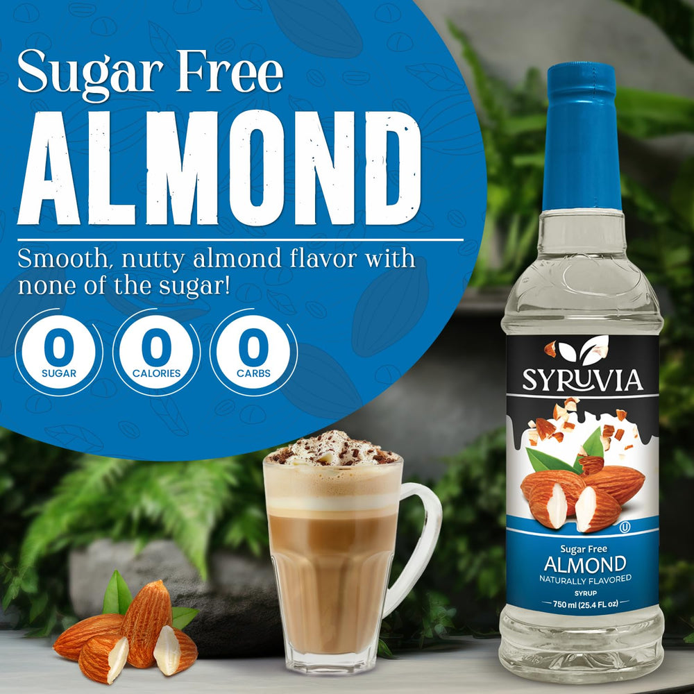 SYRUVIA coffee syrup bottle ready for barista-style latte customization.