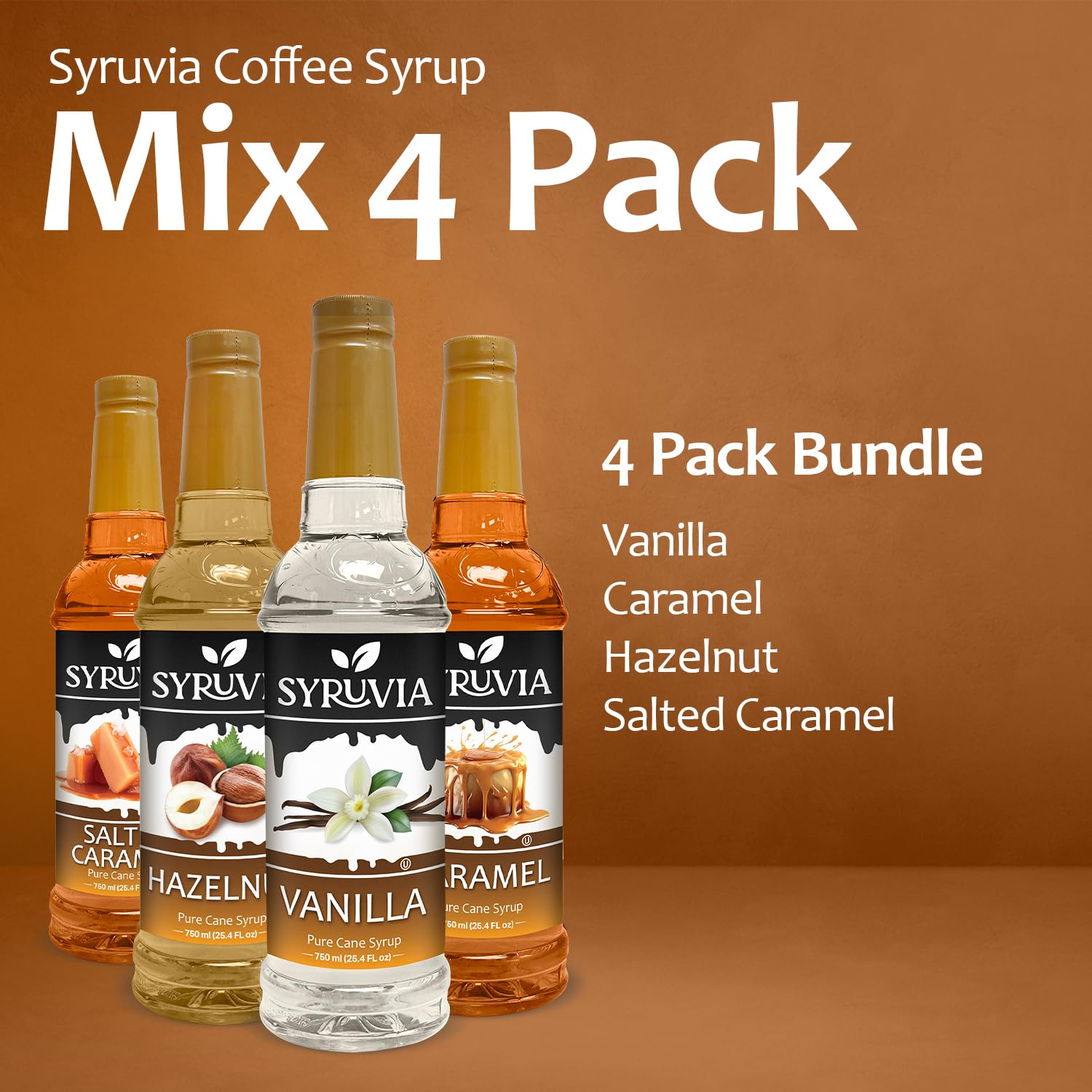 SYRUVIA coffee syrups on the counter ready for drinks and desserts