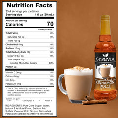 SYRUVIA Cinnamon Dolce Syrup pump in action for easy pours