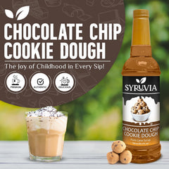 SYRUVIA latte with this syrup delivers cozy cookie dough vibes.