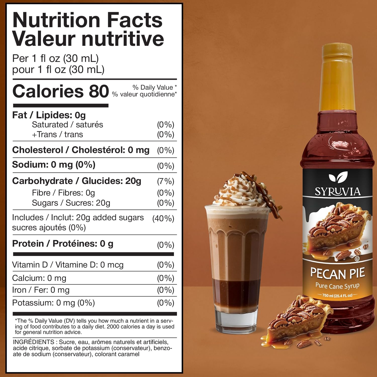 SYRUVIA pecan pie latte drizzle elevates cafe drinks with aromatic flavor