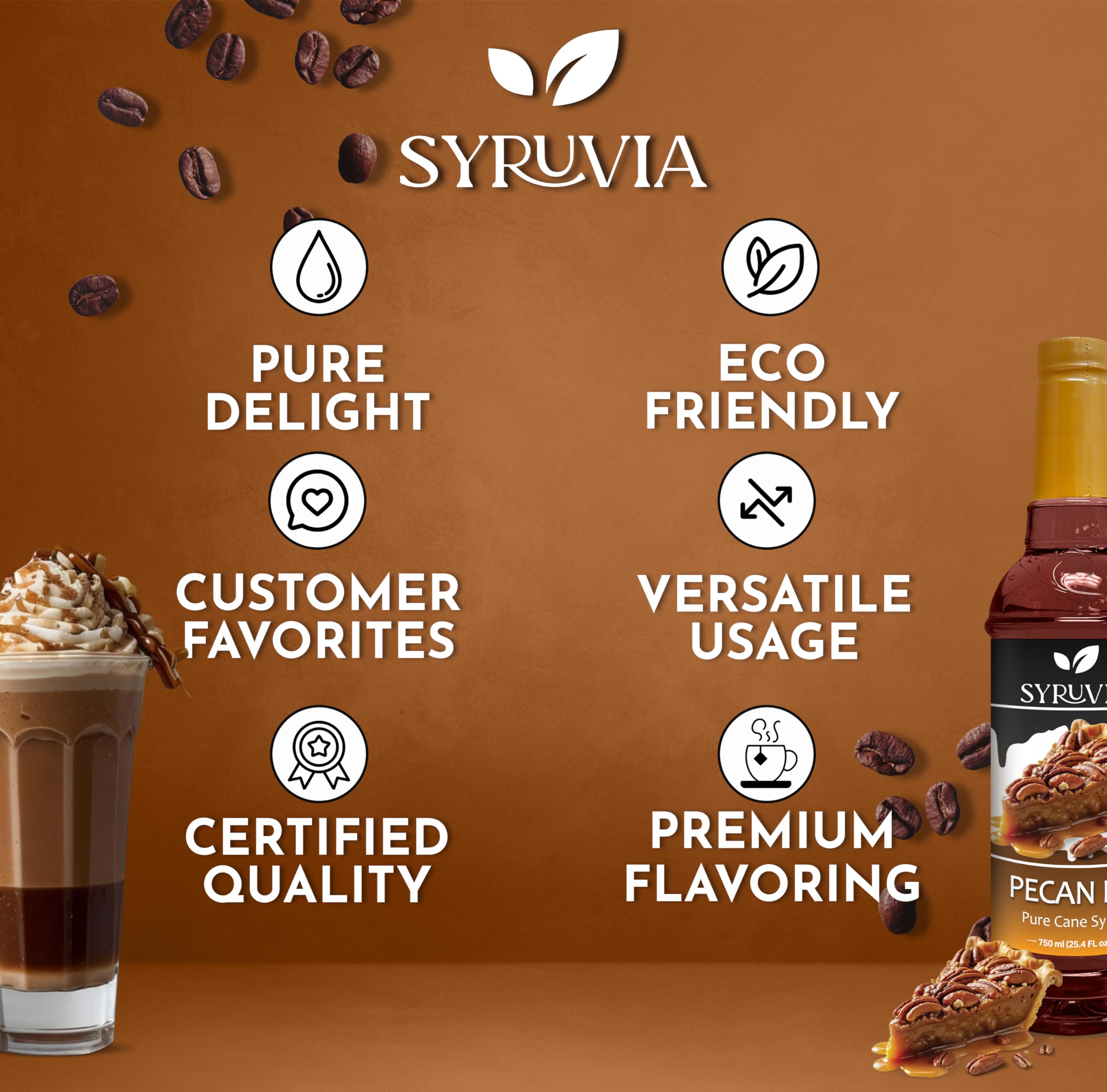 SYRUVIA pecan pie shake addition creates indulgent, creamy beverages