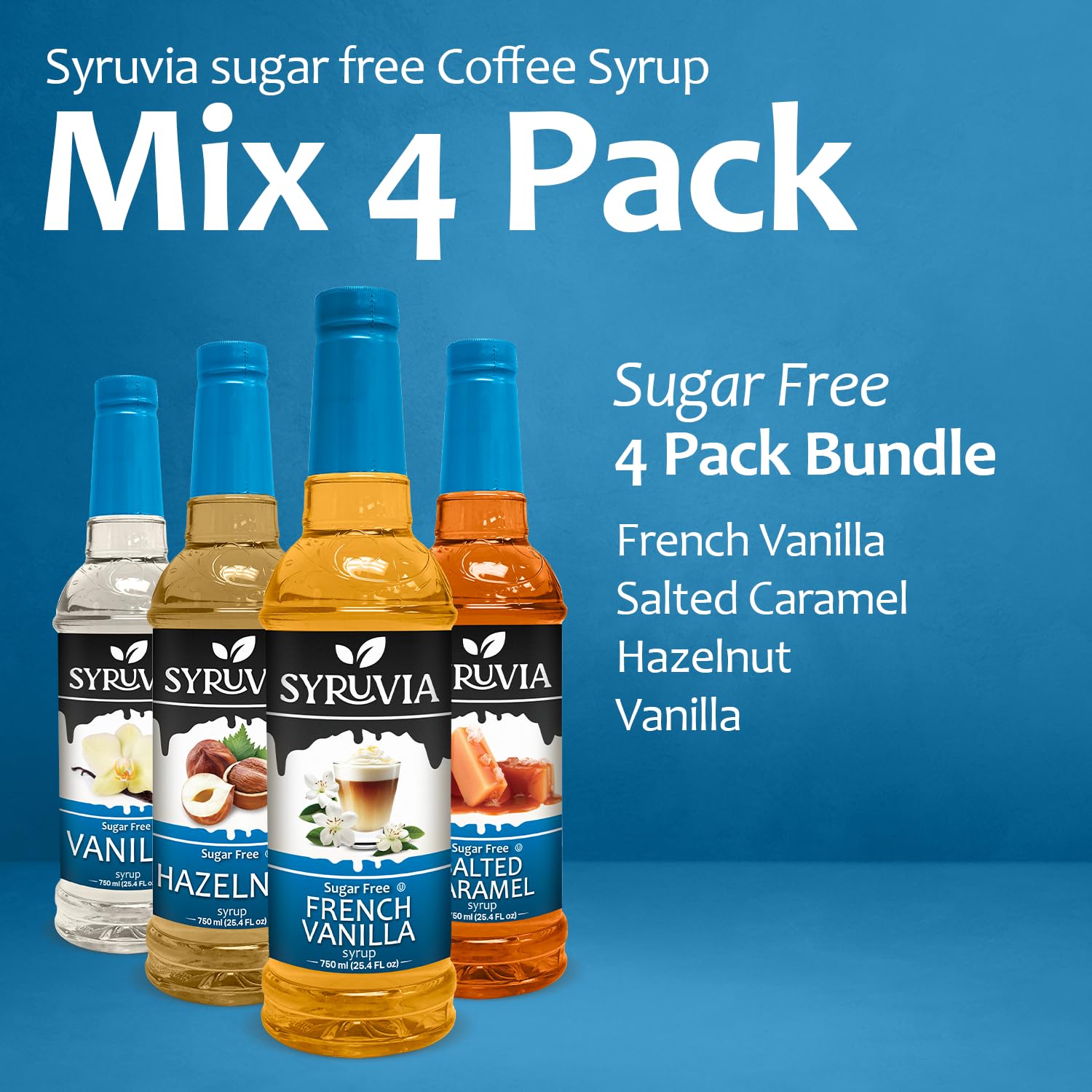 SYRUVIA syrup bottle pour-ready design makes flavor adjustment simple.