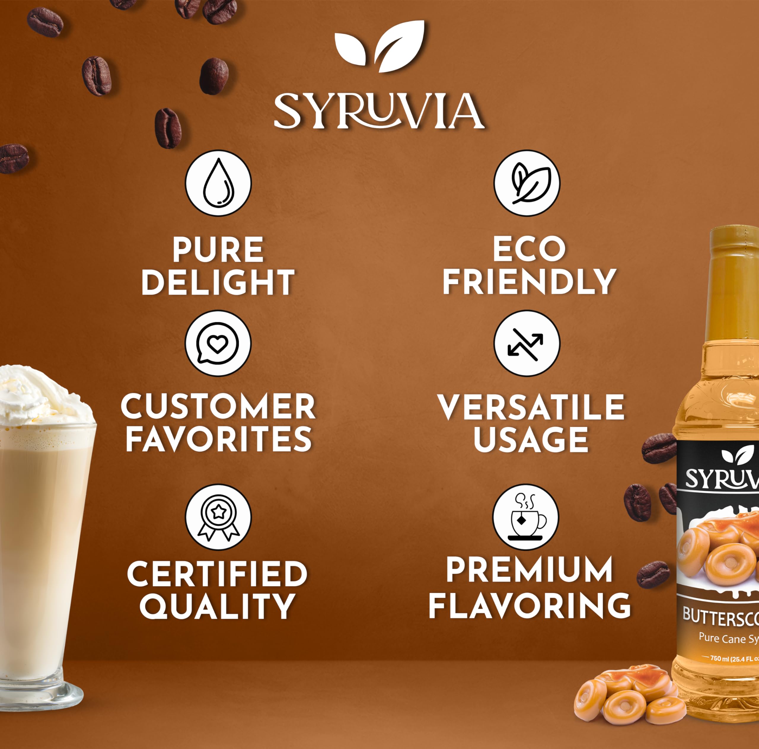 SYRUVIA syrup blends into shakes for creamy sweetness