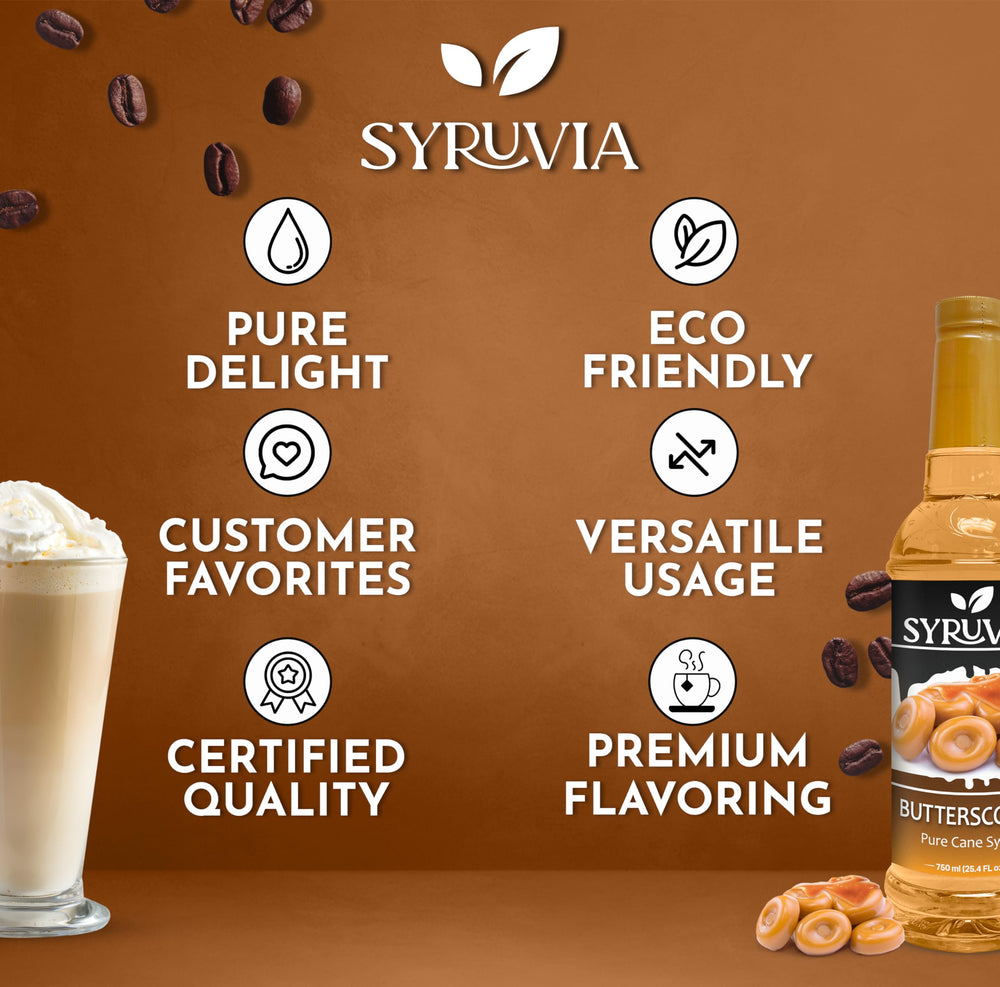 SYRUVIA syrup blends into shakes for creamy sweetness