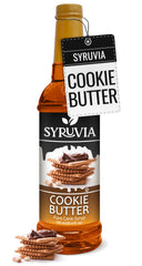 SYRUVIA Cookie Butter Syrup bottle for rich desserts and coffee beverages.