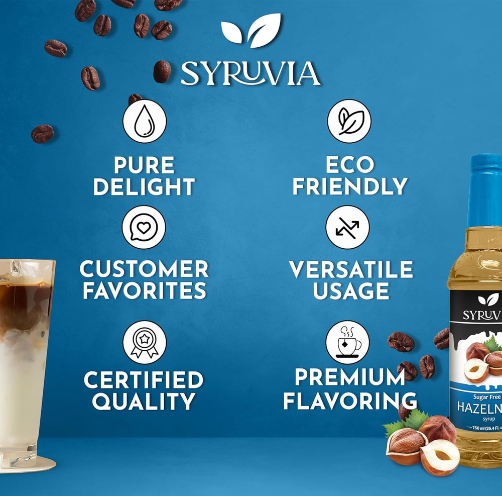 SYRUVIA Coffee Syrup drizzle over dessert or oatmeal.