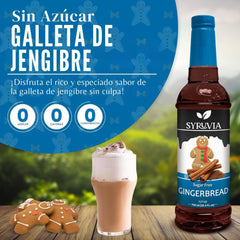 SYRUVIA gingerbread coffee with syrup for a seasonal beverage