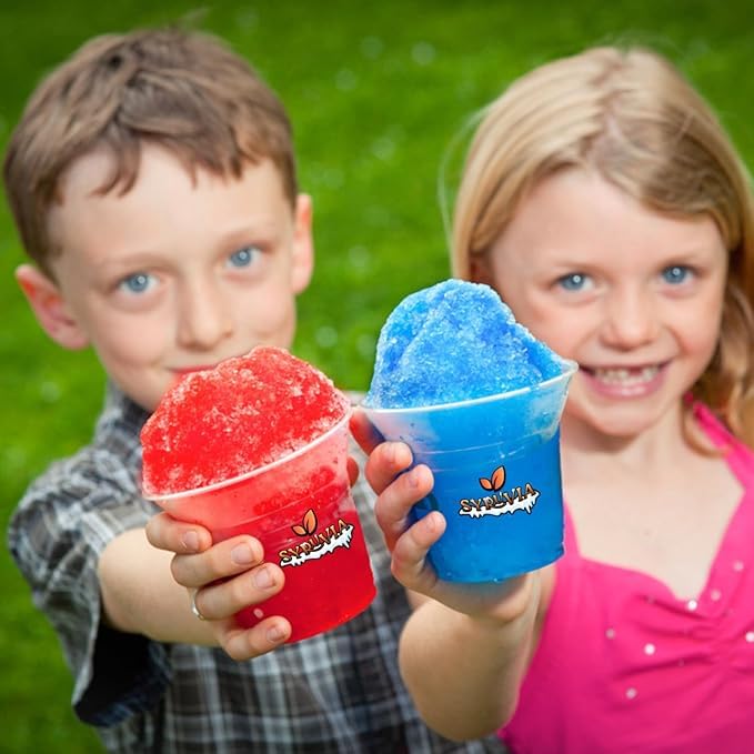 SYRUVIA keto-friendly, dairy-free syrup for shaved ice and frozen treats