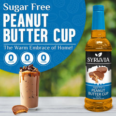 SYRUVIA sugar-free syrup in a drizzle-ready bottle for shakes and smoothies