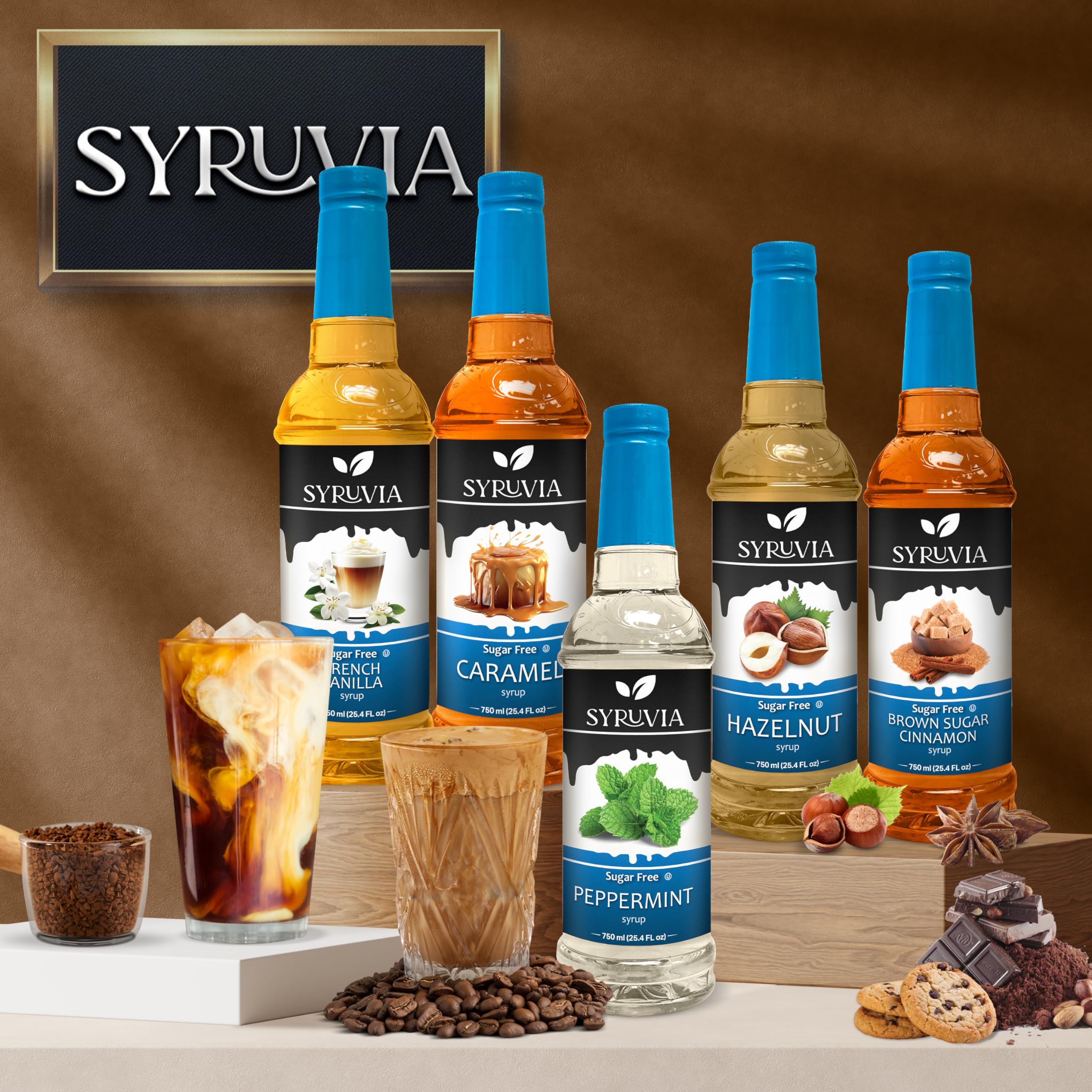 SYRUVIA peanut butter cup syrup on porridge or oats for extra flavor