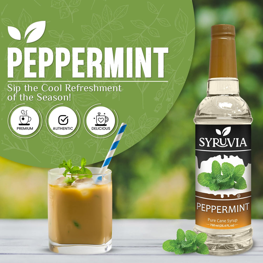 Syruvia Peppermint Syrup adds minty notes to lattes and iced coffees.