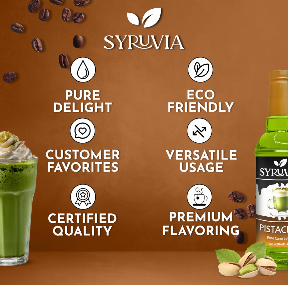 Cocktails get a pistachio layer with SYRUVIA Syrup