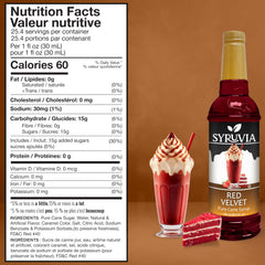 SYRUVIA Red Velvet Syrup pump makes topping coffee and desserts effortless.