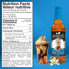 SYRUVIA SALTELLA being poured into a drink for rich sweetness