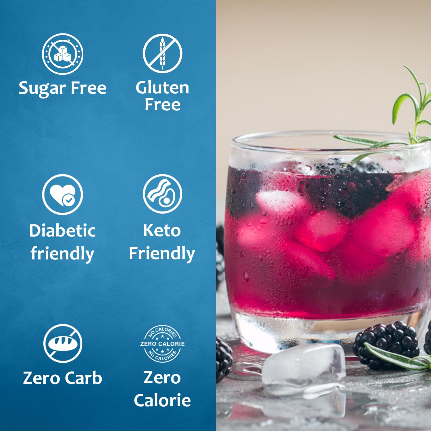 Syruvia Sugar-Free Blackberry Syrup coffee latte topping provides flavor boost.