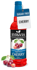 SYRUVIA Sugar-Free Cherry Syrup bottle for drinks and desserts