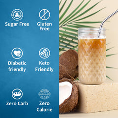 SYRUVIA Sugar Free Coconut Syrup with pump for easy morning prep