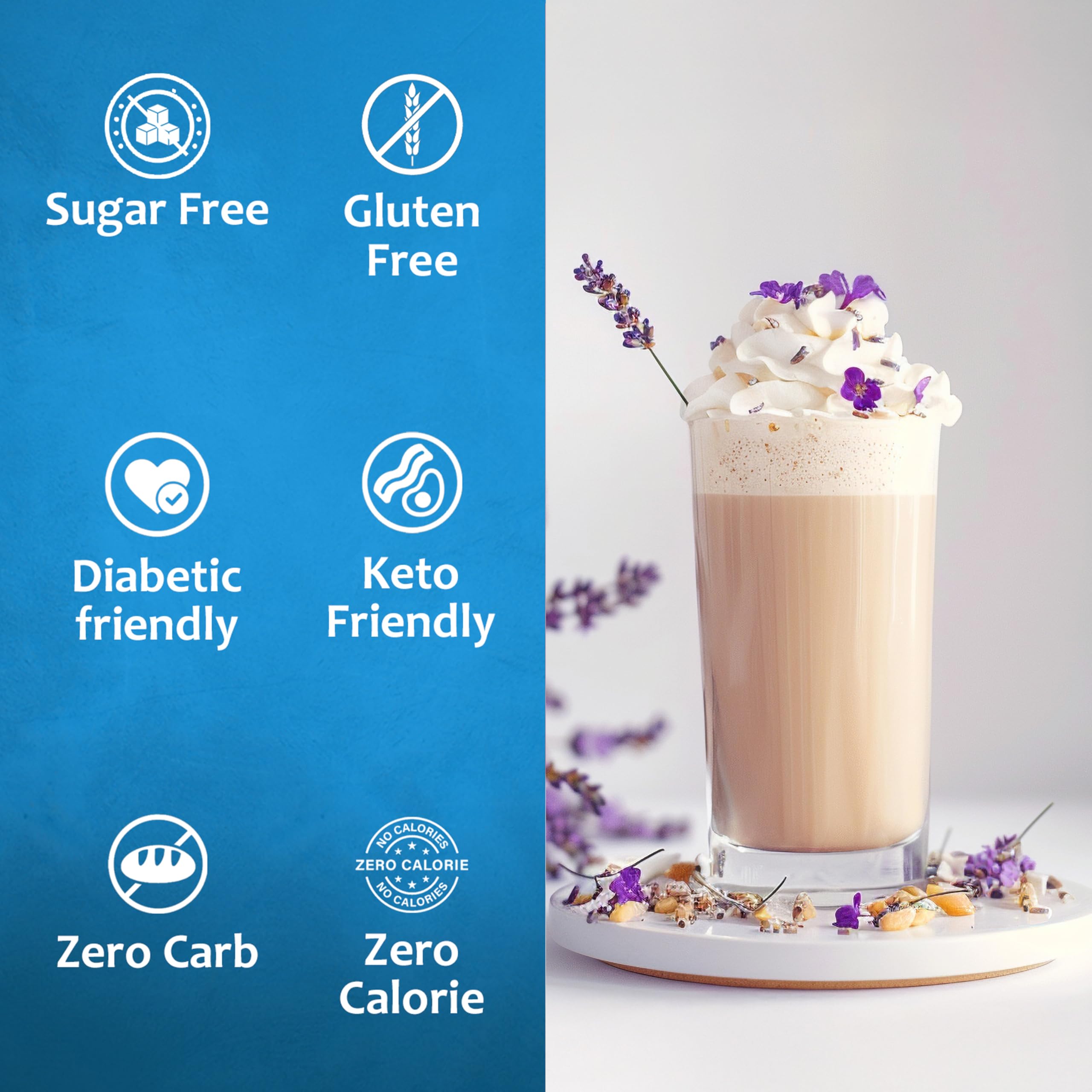 SYRUVIA Lavender Sugar-Free Syrup dessert-topping sparks lavender sweetness on desserts