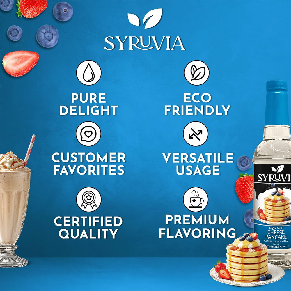 SYRUVIA sugar-free coffee syrup iced coffee balanced sweetness