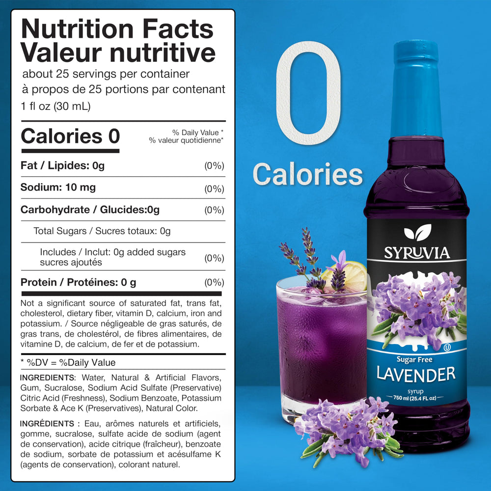 SYRUVIA Lavender Syrup pump-dispense for easy, mess-free coffee flavoring
