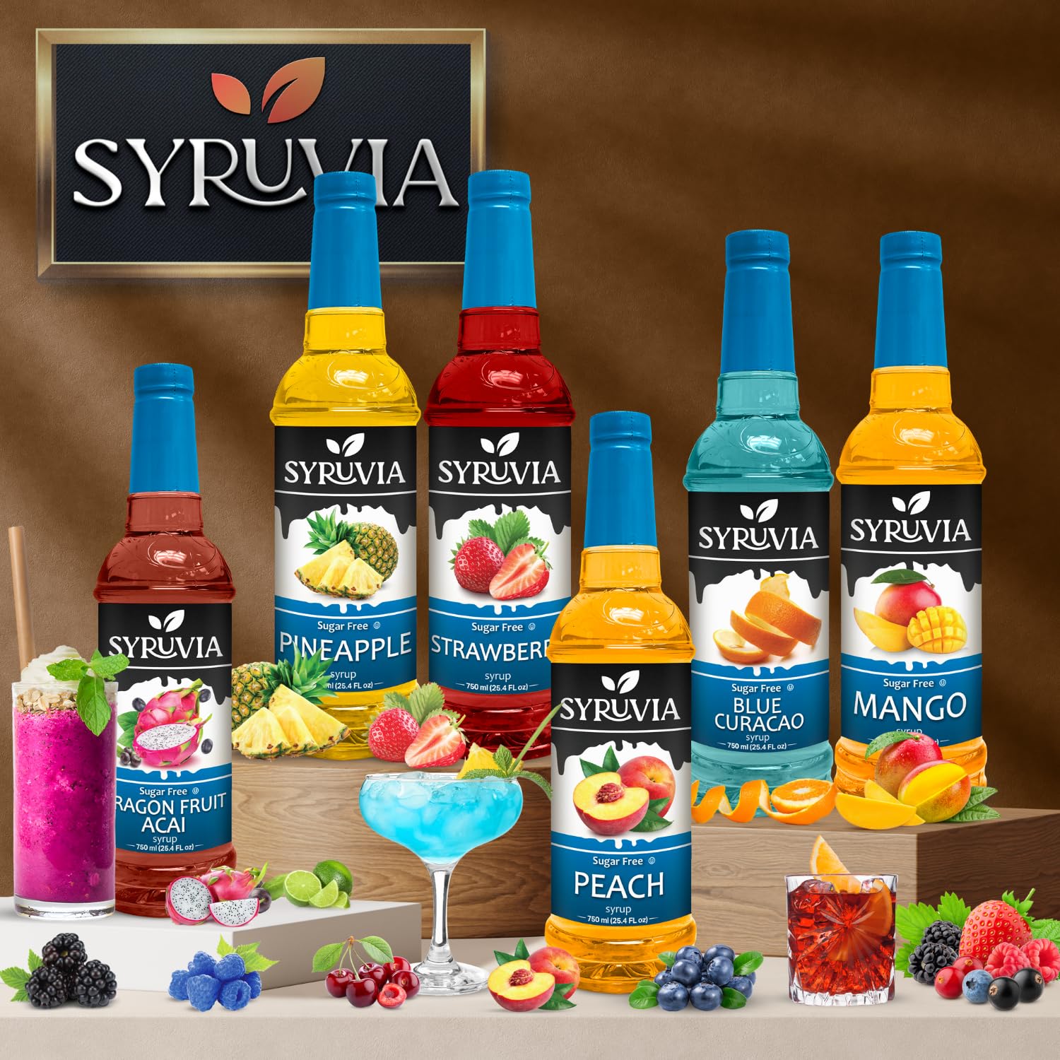 Oatmeal with Syruvia Sugar-Free Dragon Fruit Acai Syrup for a colorful breakfast twist.