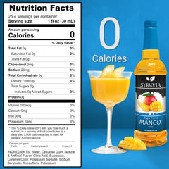 SYRUVIA Mango Syrup bottle pour elevates coffee and beverages.